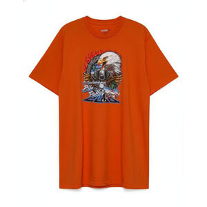 South Carolina Bike Rally Graphic Shirt Mens XXL Orange Eagle Motorcycle Speedo